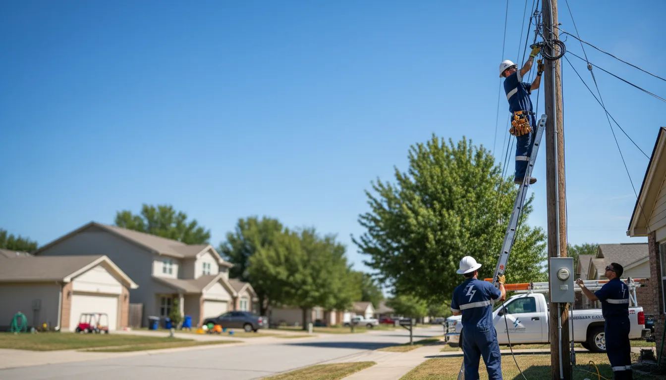 Residential electrician providing installation services in Bally, PA